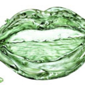 Arte de Labios Verdes de Agua