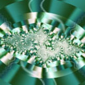 Diseño Fractal Abstracto Verde
