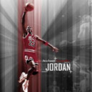 Acción de Baloncesto de Michael Jordan