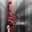 Acción de Baloncesto de Michael Jordan