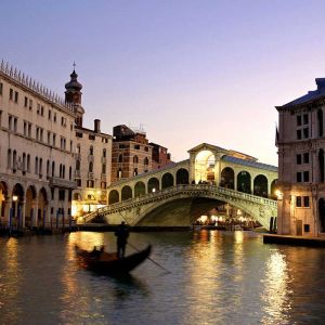 Puente de Rialto al Atardecer