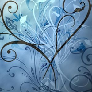 Diseño de Corazón Floral Elegante