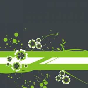 Diseño Abstracto Floral Verde