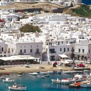 Molinos de Viento y Puerto de Mykonos