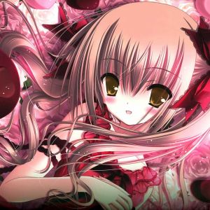 Chica Anime con Rosas