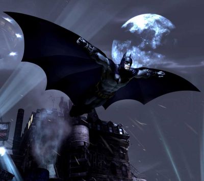 Batman Volando Sobre Gotham