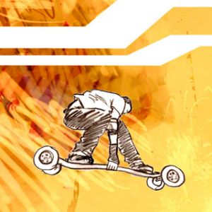 Ilustración de Skateboarding