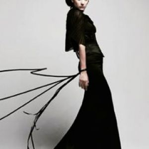 Moda de Vestido Negro Elegante