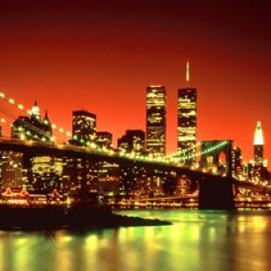 Horizonte de Nueva York al Atardecer