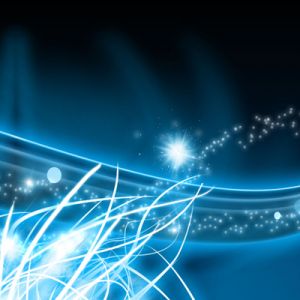 Ondas de Luz Abstractas Azules