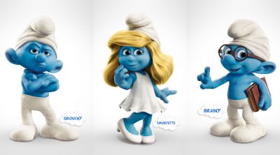 Personajes de los Pitufos - Gruñón, Pitufina, Filósofo