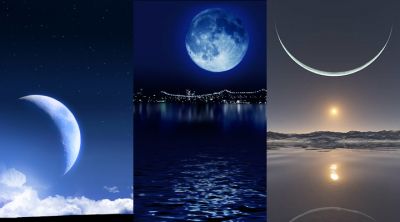 Fases de la Luna y Cielos Nocturnos