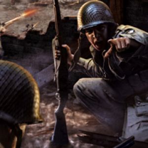 Soldados en Escena de Batalla