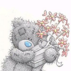 Teddy Bear Adorable con Flores