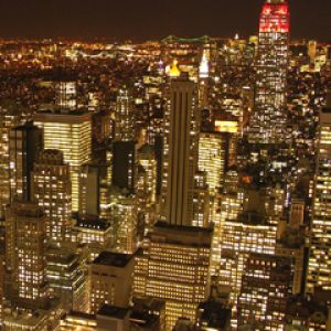 Horizonte de Nueva York de Noche