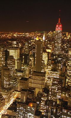 Horizonte de Nueva York de Noche