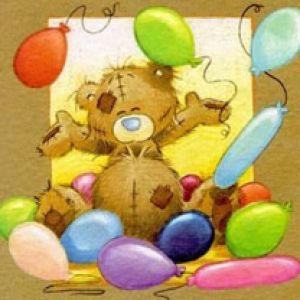 Teddy Bear Adorable con Globos
