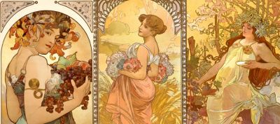 Mujeres Art Nouveau de Alphonse Mucha