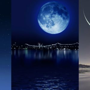 Fases de la Luna y Cielo Nocturno
