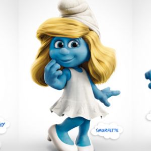 Personajes de los Pitufos: Gruñón, Pitufina, Filósofo