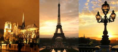 Monumentos de París al Atardecer