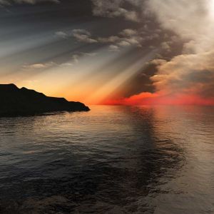 Impresionante Atardecer Sobre el Océano