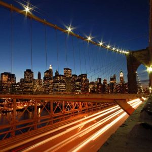 Puente de Brooklyn al Atardecer