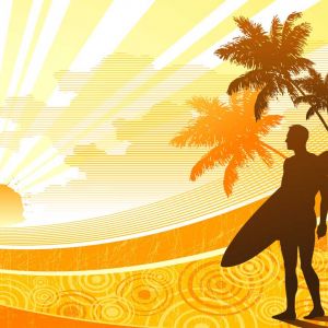 Surfista al Atardecer