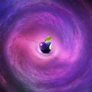 Manzana Cósmica en Torbellino Púrpura