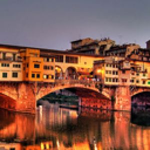 Ponte Vecchio al Anochecer