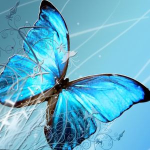 Arte de Mariposa Azul