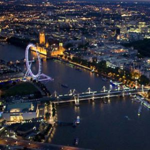 Vista Nocturna del London Eye