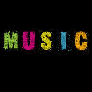 Tipografía Colorida de Música