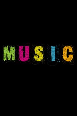 Tipografía Colorida de Música