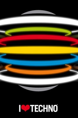 Diseño Abstracto I Love Techno