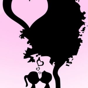 Silhouette de Amor Linda