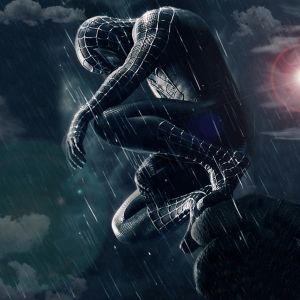 Spider-Man en la Lluvia