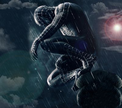 Spider-Man en la Lluvia