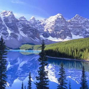 Impresionante reflejo de lago montañoso