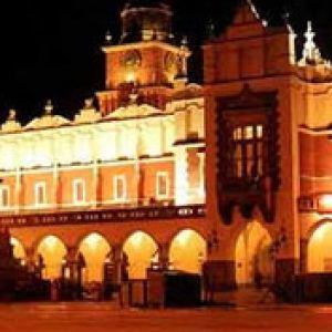 Mercado de Cracovia de Noche