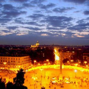 Panorama de Roma al Anochecer
