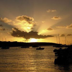 Atardecer sobre el Océano