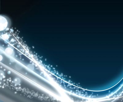 Ondas de Luz Abstractas Azules