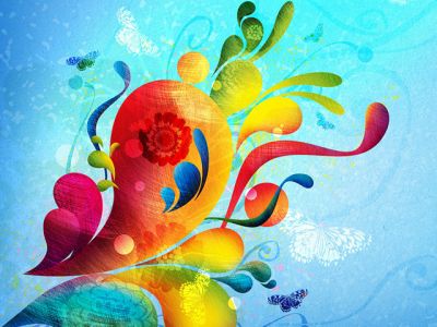 Diseño Floral Abstracto Colorido