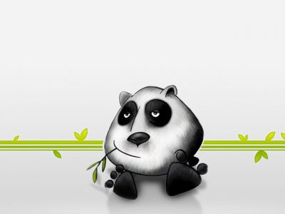 Ilustración de panda lindo