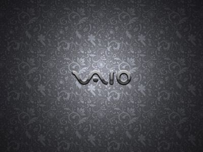 Logo VAIO en fondo floral