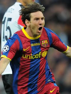 Lionel Messi Celebrando un Gol