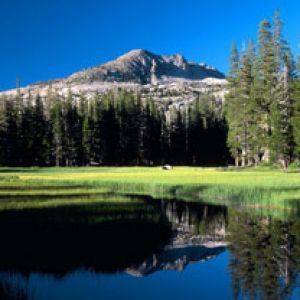 Reflejo de Montaña en Lago Sereno