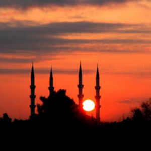 Atardecer sobre la mezquita