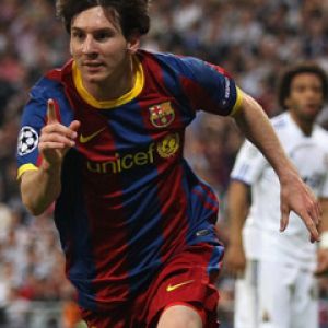 Lionel Messi Celebrando un Gol